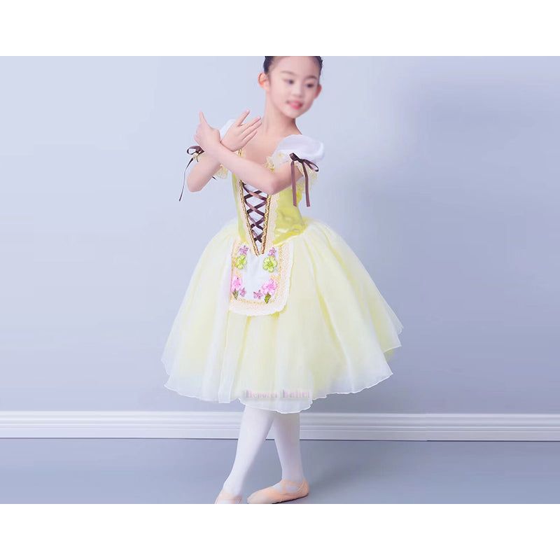 Yellow Soft Simple Back Giselle Peasant Ballet Dress Arabesque Life Yellow Soft Simple Back Giselle Peasant Ballet Dress Arabesque Life