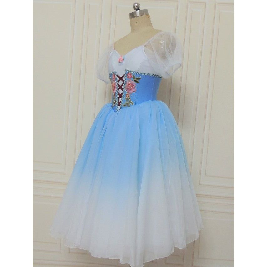 Peasant Customized Blue, Pink or Lavender Color Ballet Dress