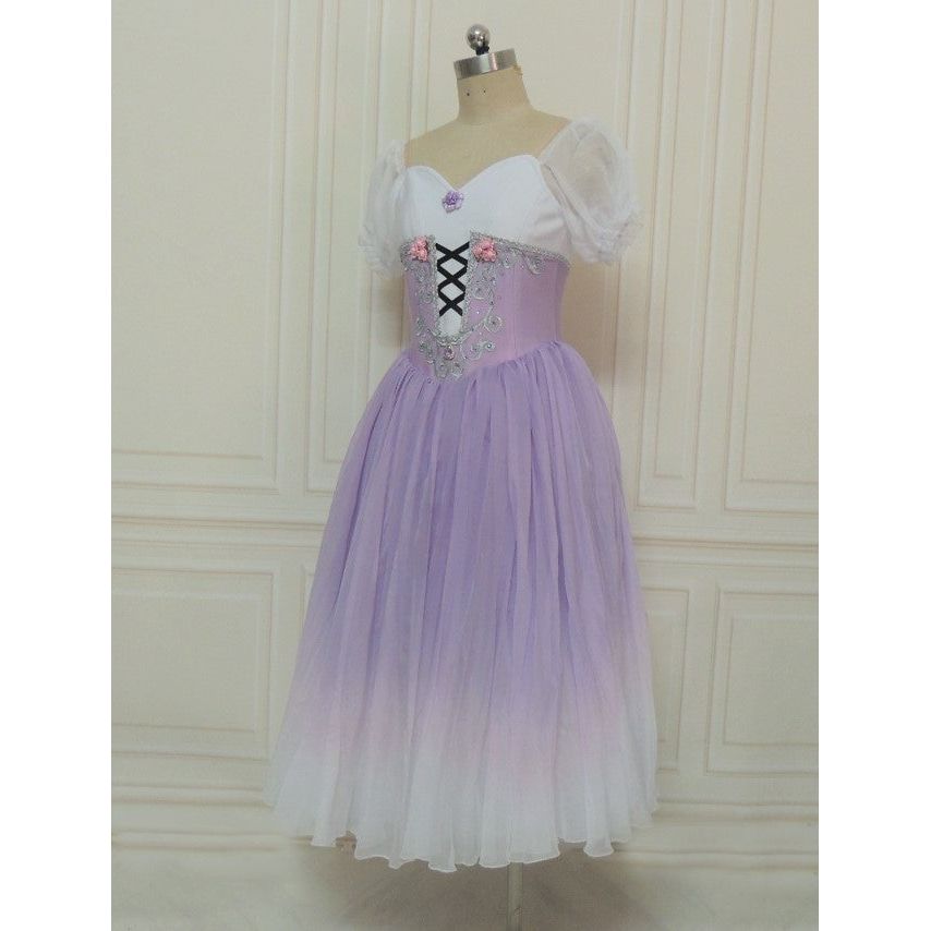 Peasant Customized Blue, Pink or Lavender Color Ballet Dress