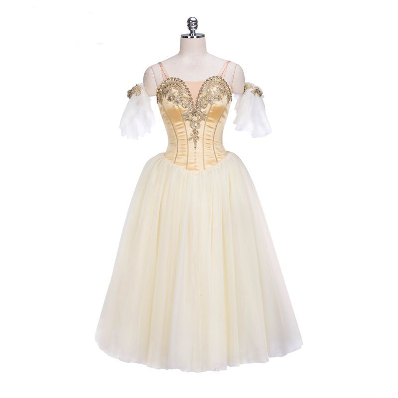 Romantic Golden Ballet Tutu Dress for Variations