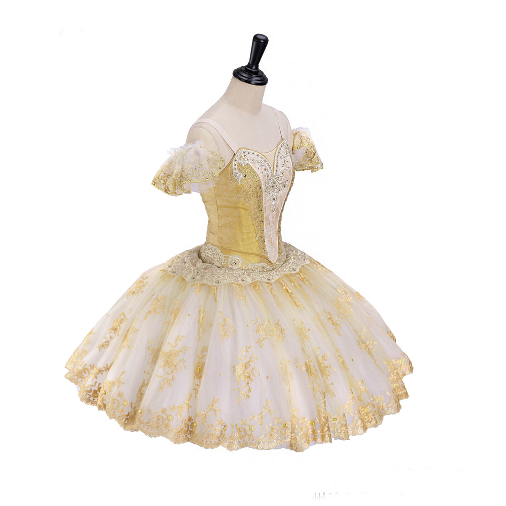 Short Romantic Gold Professional Ballet Tutu