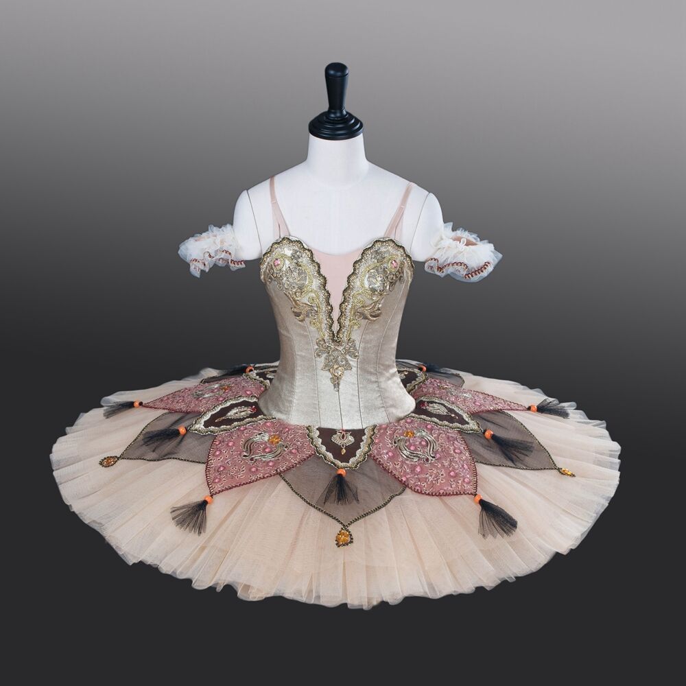 Golden Harlequin Doll Premium Tutu
