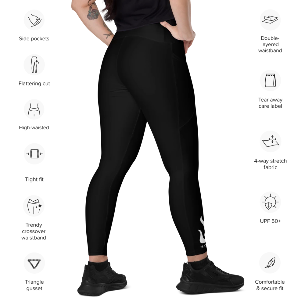 Faith In Motion - Live Now Recycled Crossover Leggings with Pockets