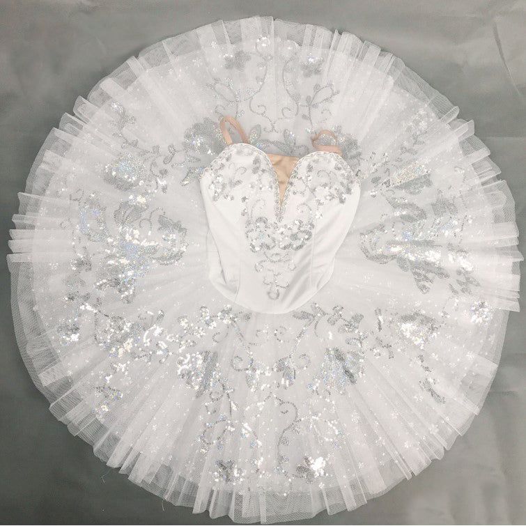 White Classical Simple Pancake Tutu - Choose Variation Styles!