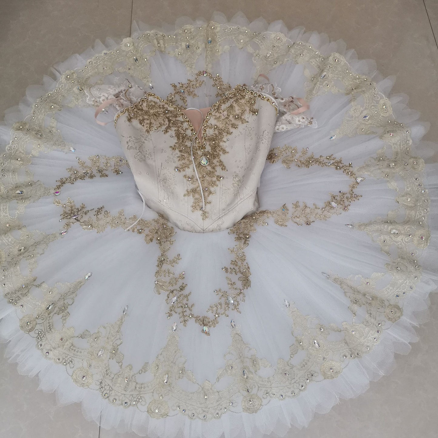 Professional Ivory or Pink Love Pancake Tutu