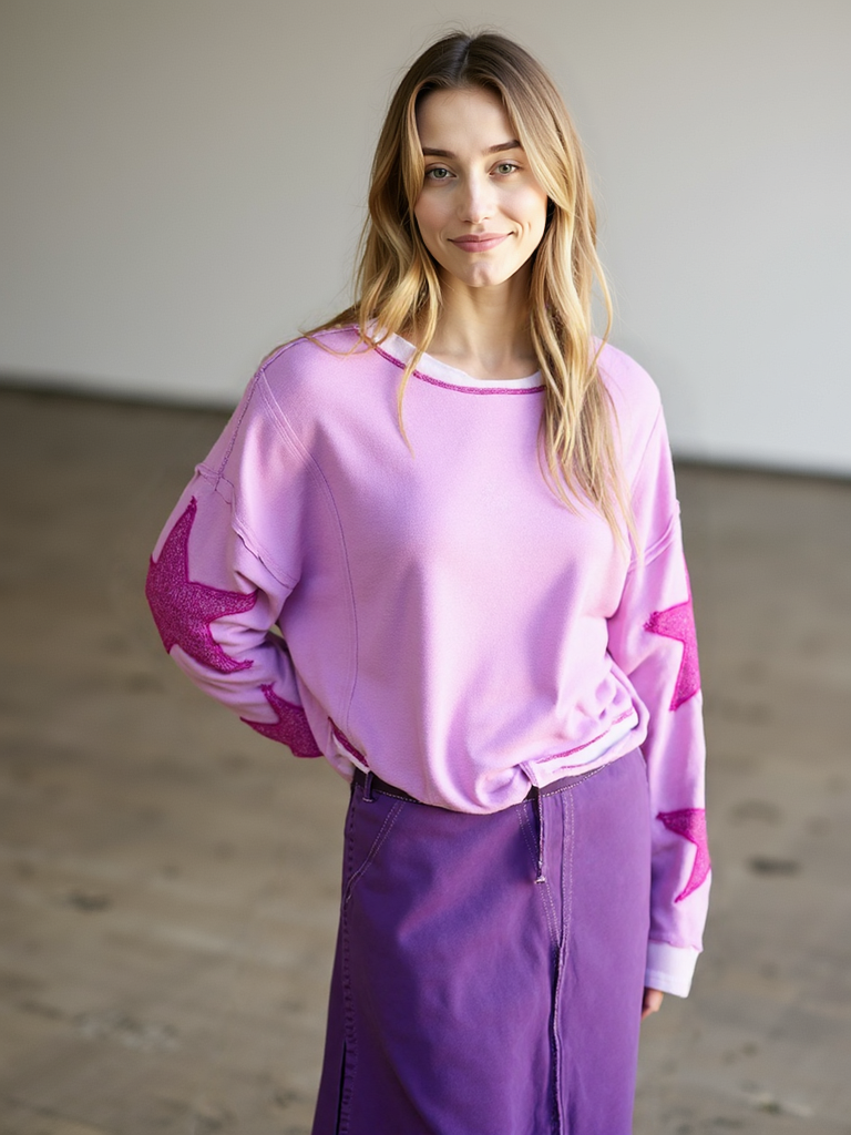 Vibrant Oversized Sweatshirt Lightweight Activewear