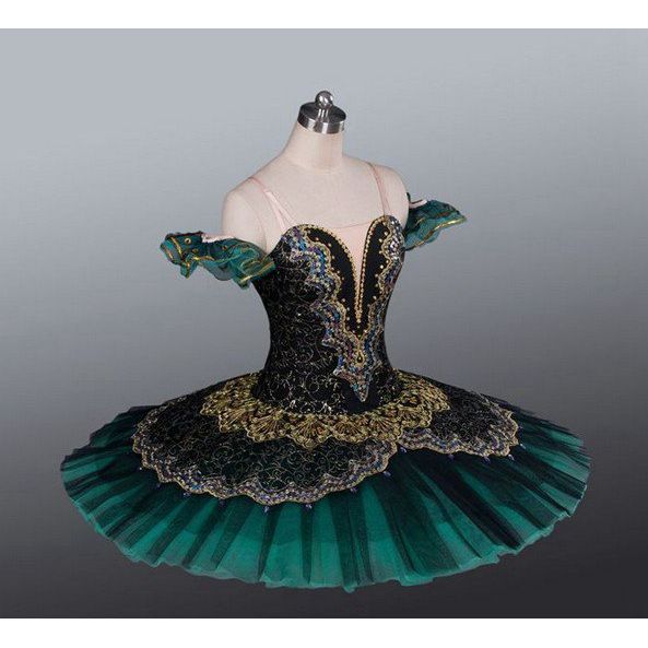 La Esmeralda Green & Black Pancake Tutu - Customized Options