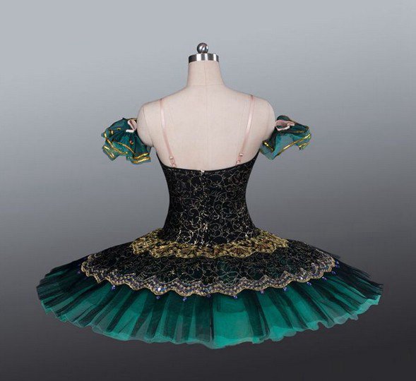 La Esmeralda Green & Black Pancake Tutu - Customized Options