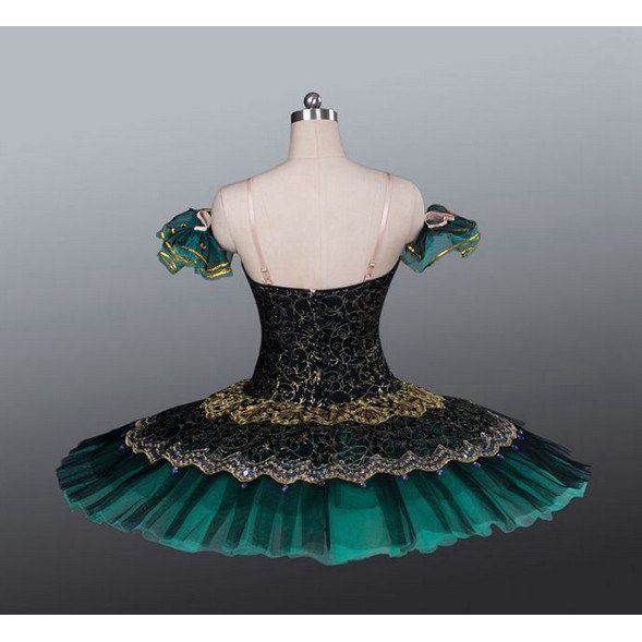La Esmeralda Green & Black Pancake Tutu - Customized Options