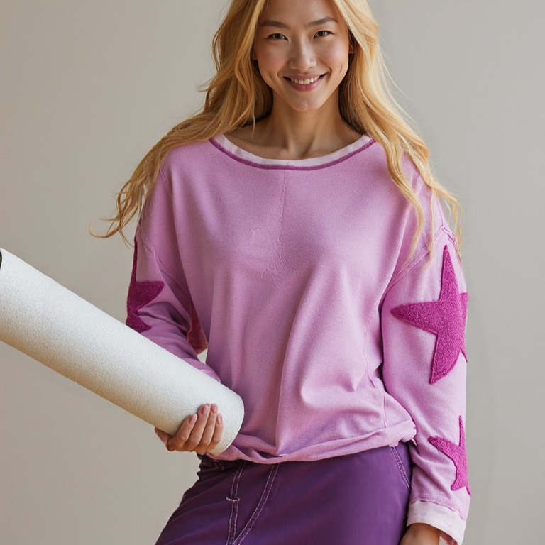 Vibrant Oversized Sweatshirt Lightweight Activewear