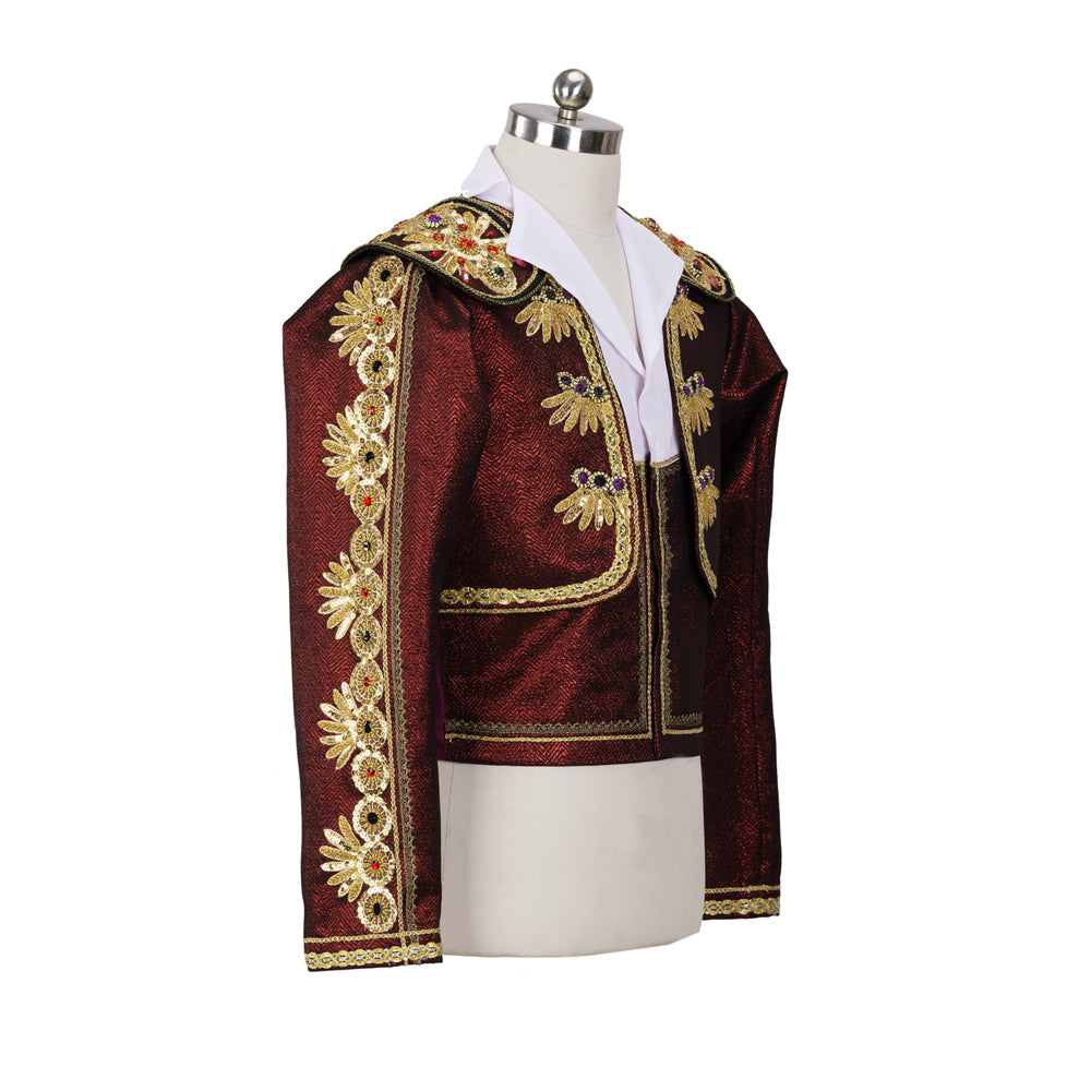 Men's Professional Spanish Ballet Tunic - Black or Dark Red