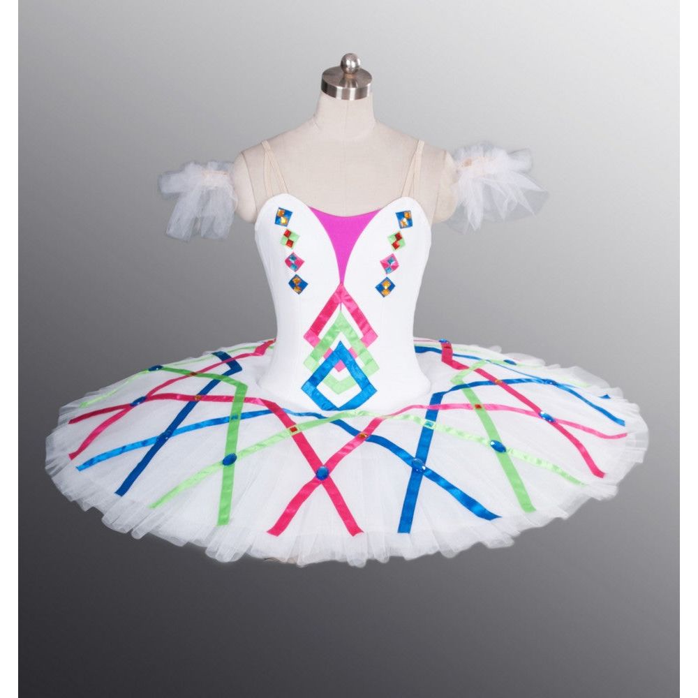 Bright Colors Harlequin Doll Pancake Dress