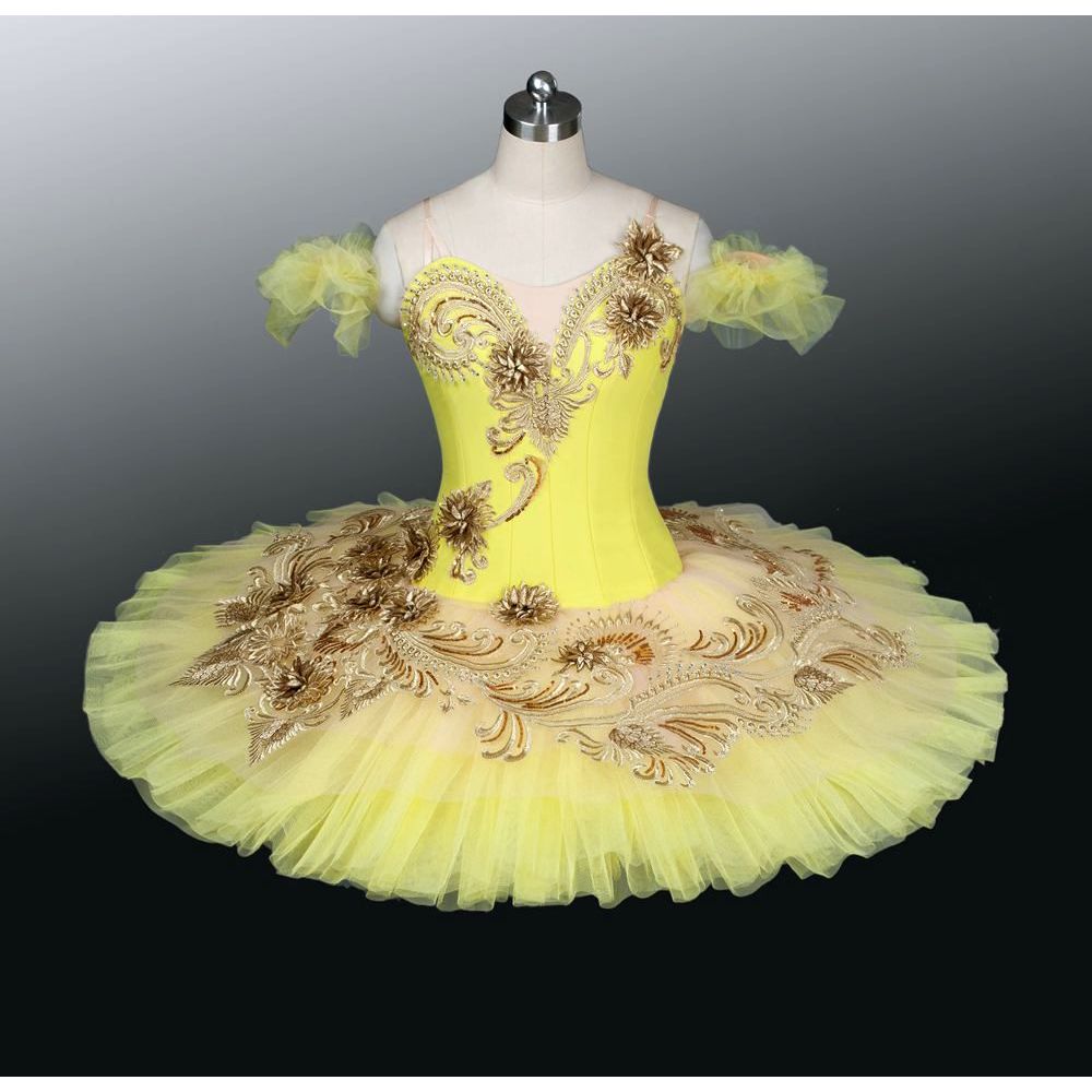Gold Flowers Competition Ballet Tutu (Choose bodice color)