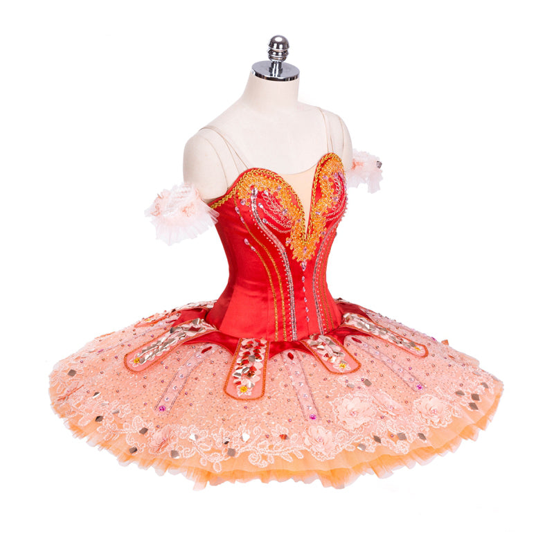 Premium Orange Competition Pancake Tutu
