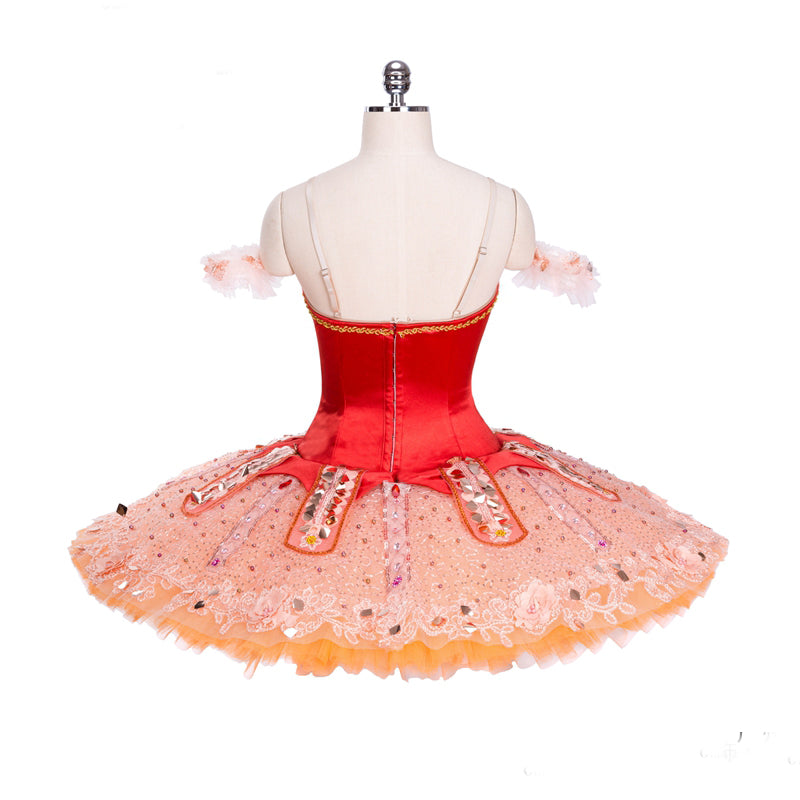 Premium Orange Competition Pancake Tutu