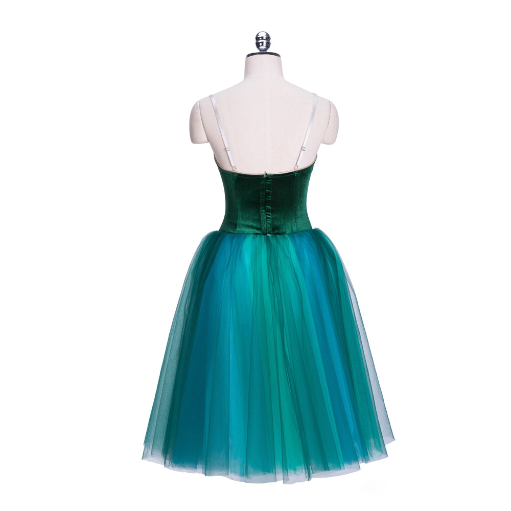 Professional Green Flower Romantic Ballet Dress - White or Blue