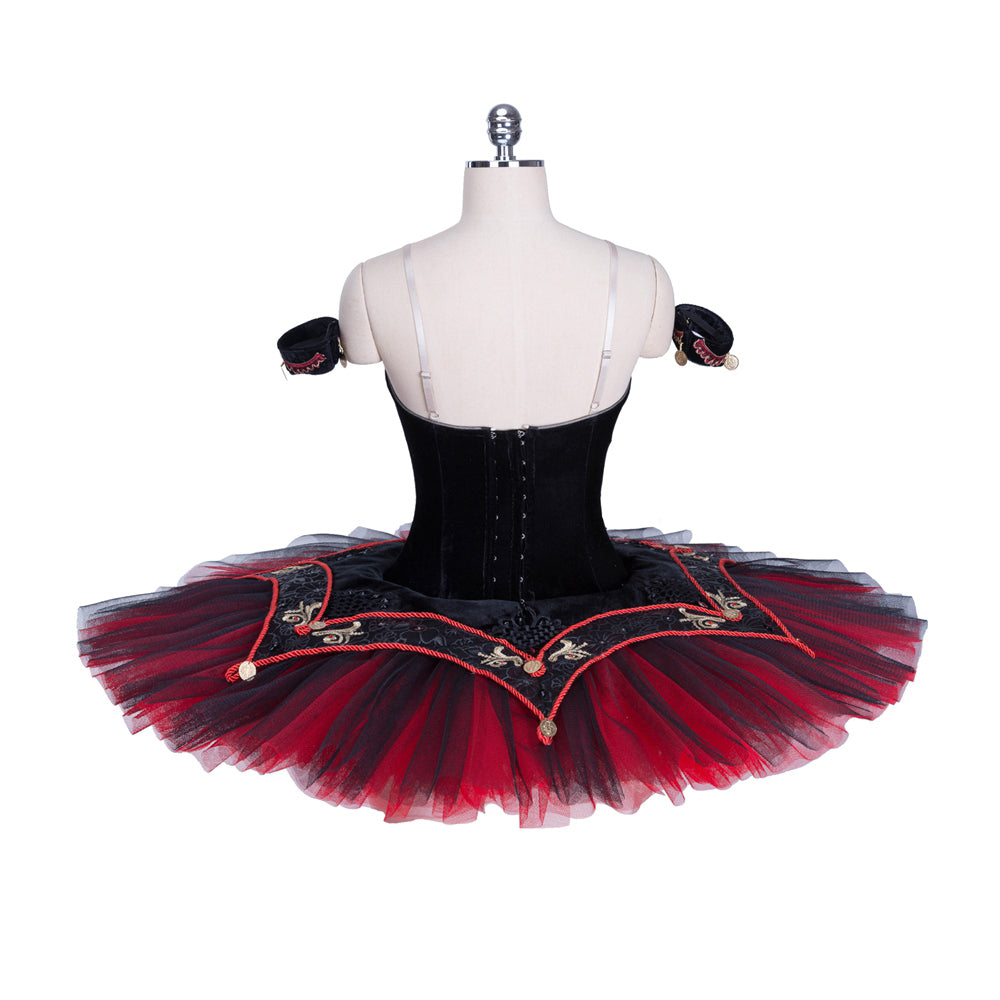 Gypsy Spanish Gold and Red Pancake Tutu