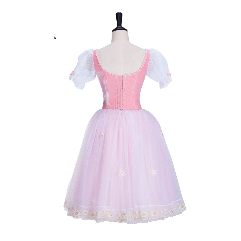 Romantic Love Pink Peasant Tutu Dress