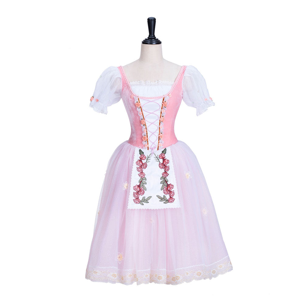 Romantic Love Pink Peasant Tutu Dress