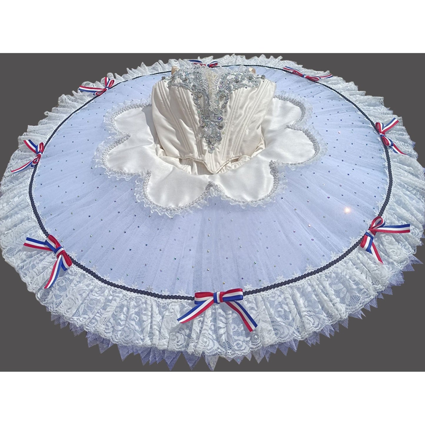 Premium Patriotic or White Pancake Tutu
