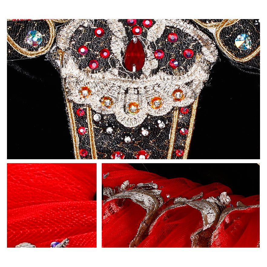 Legacy Spanish Black or Red Style Premium Pancake Tutu