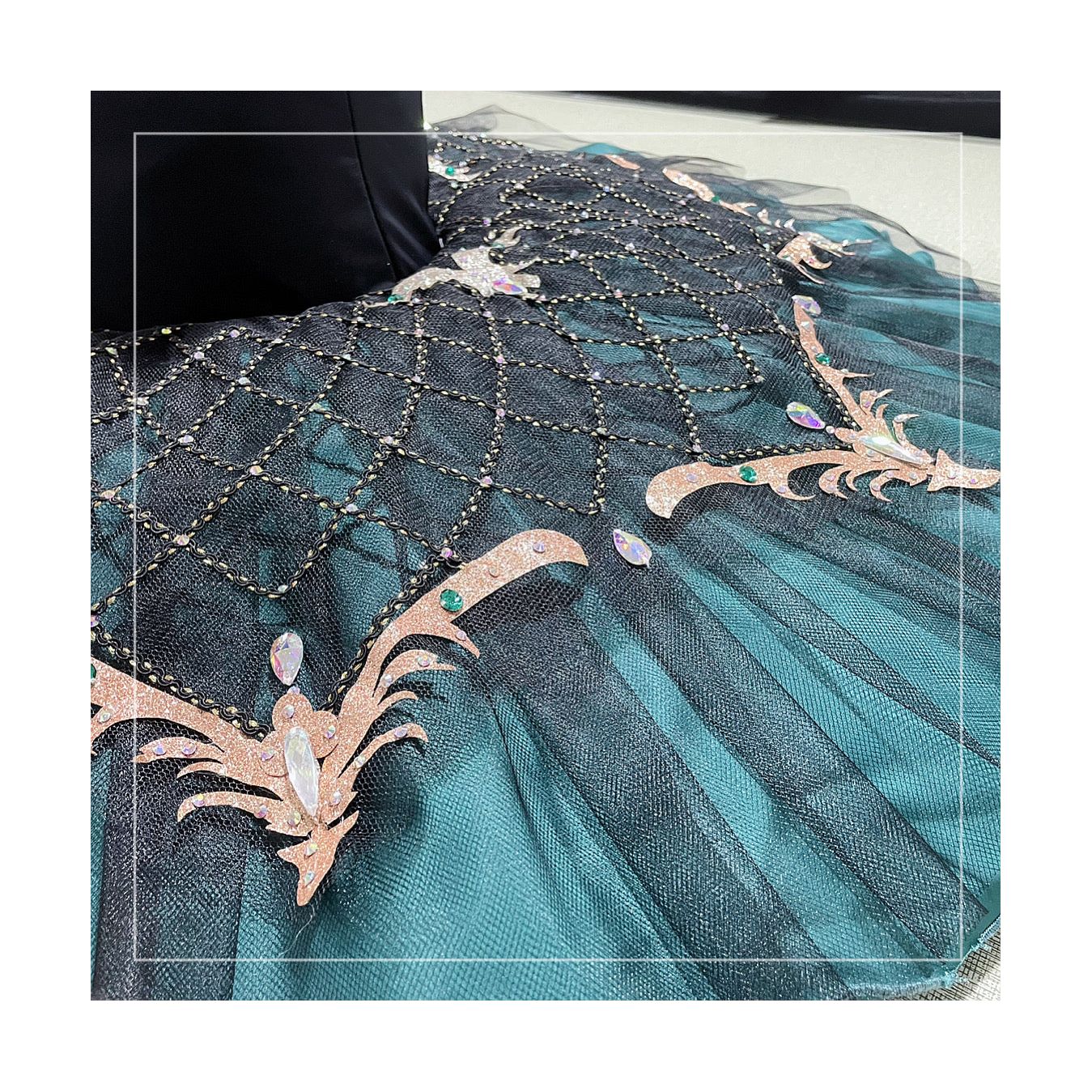 Golden Ara Green Royal Elegant Pancake Tutu