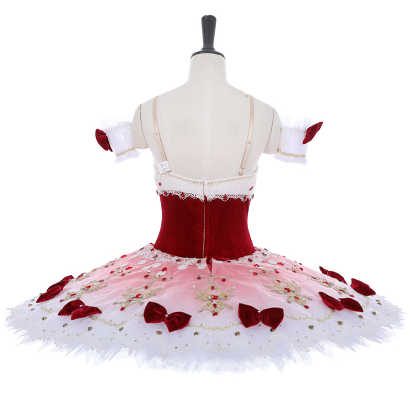 Professional Peasant Doll Red and White Pancake Tutu