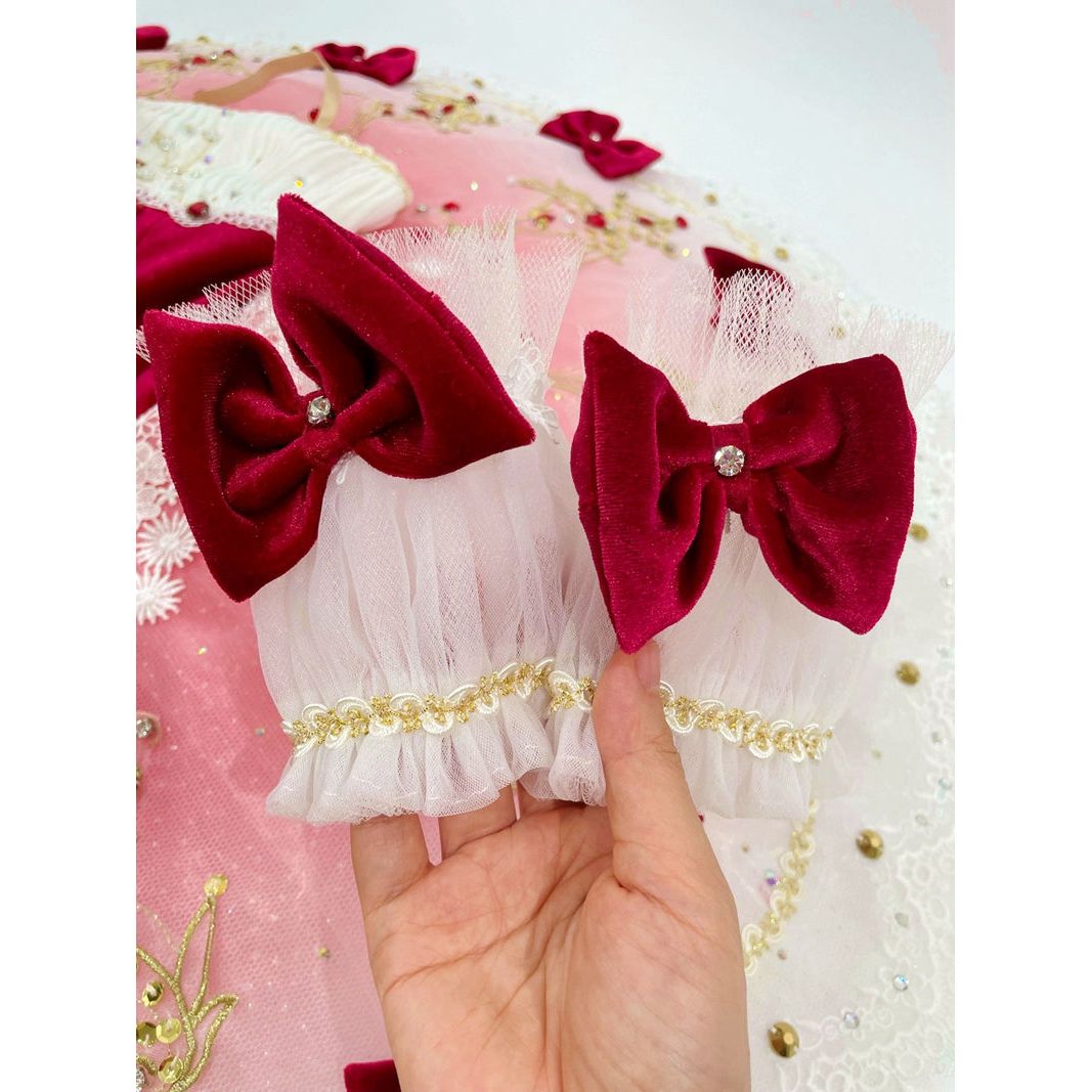 Professional Peasant Doll Red and White Pancake Tutu