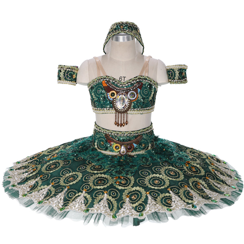 Dark Green La Bayadere Odalisque Pancake Tutu