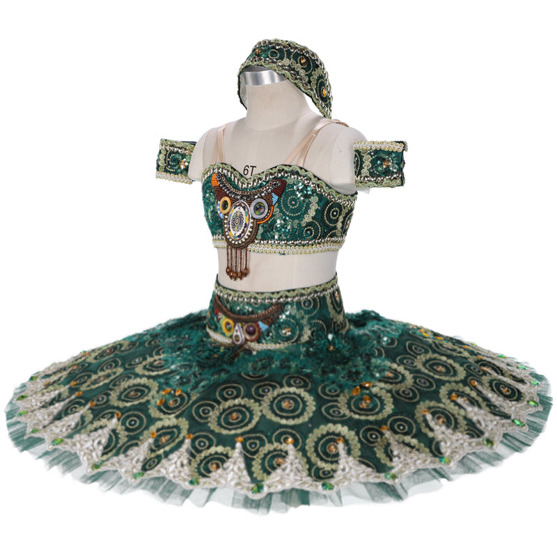Dark Green La Bayadere Odalisque Pancake Tutu