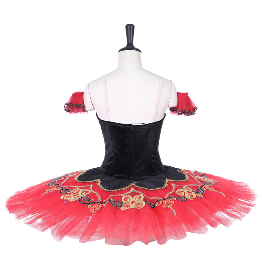 Spanish Rosa Red Pancake Tutu