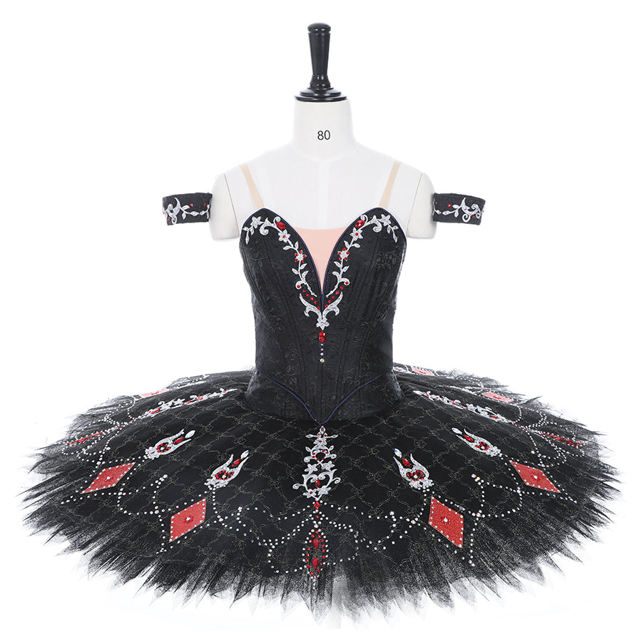 Legacy Spanish Black or Red Style Premium Pancake Tutu