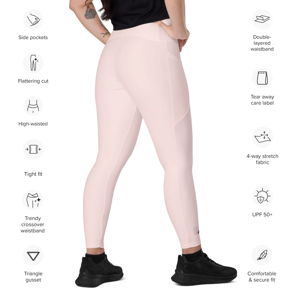 Rise & Shine Recycled Crossover Leggings with Pockets