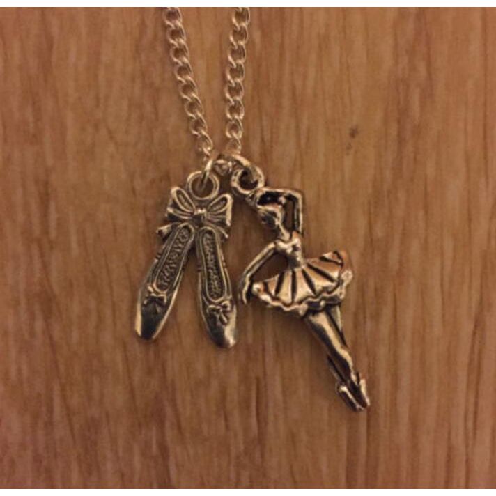 Ballerina Ballet Shoes Necklace Pendant