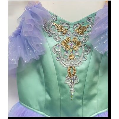 Waltz of Flowers Light Green and Lavender Romantic Tutu