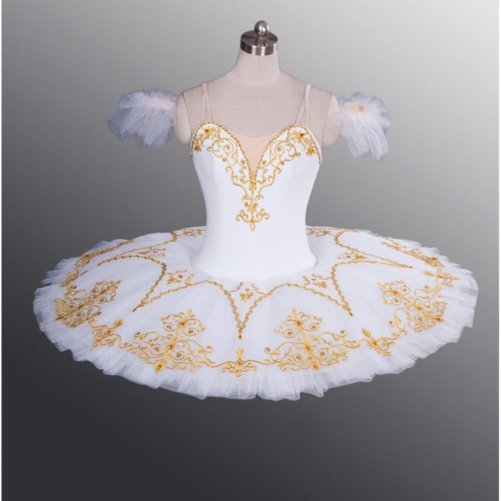 Professional White and Gold Ballet Tutu