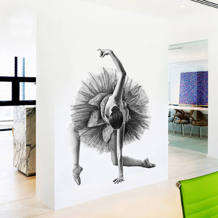 Creative 60*60cm Ballet Girl Abstract Wall Poster