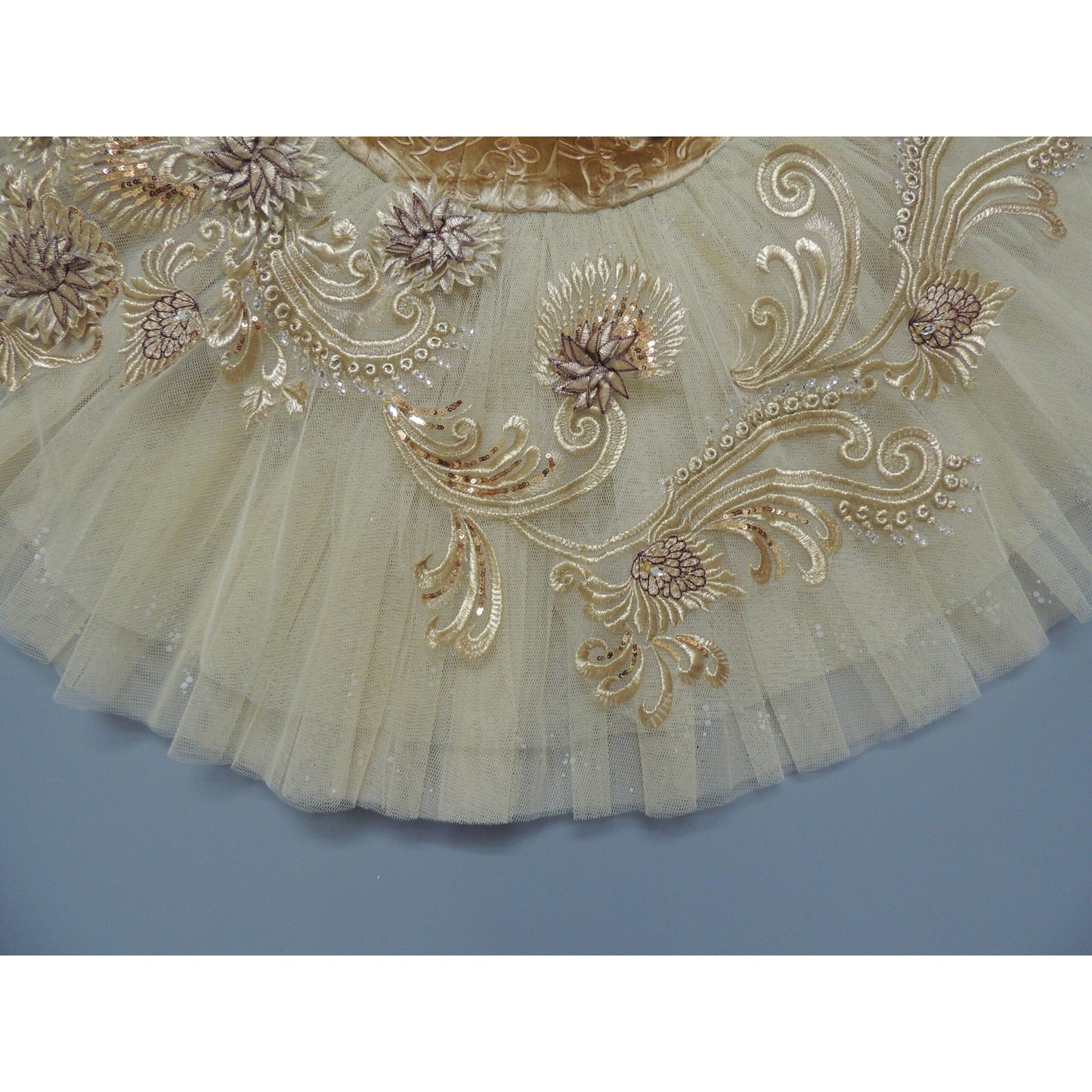 Gold Flowers Competition Ballet Tutu (Choose bodice color)