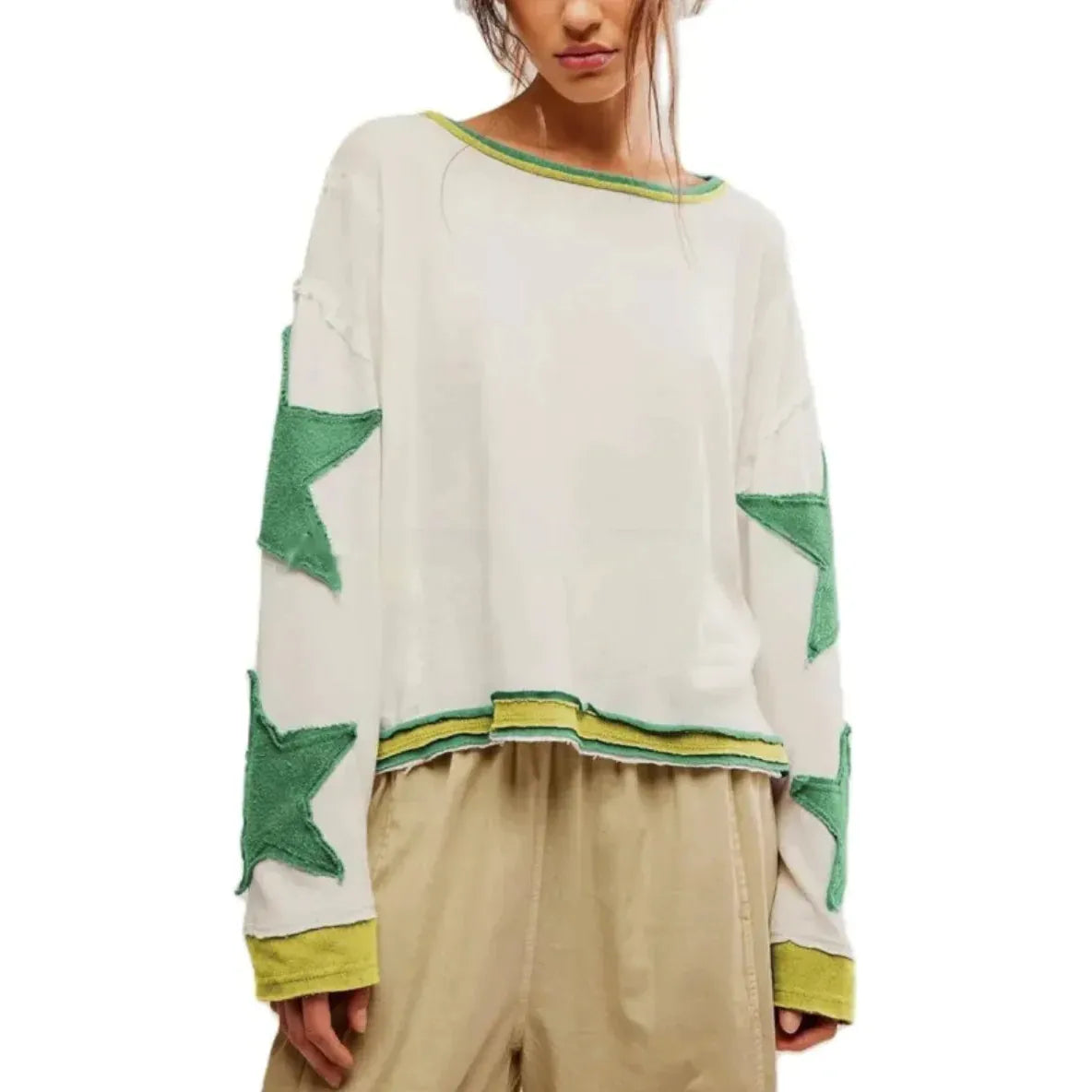 Cool Island Geometric Knit Pullover
