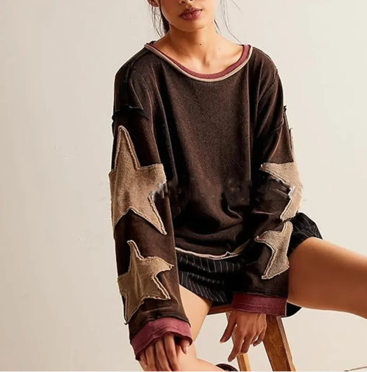 Cool Island Geometric Knit Pullover