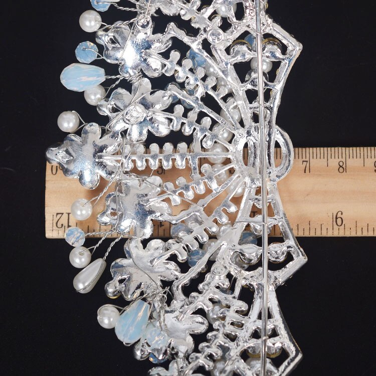 Handmade Pearl Rhinestone Flower Princess Headpiece