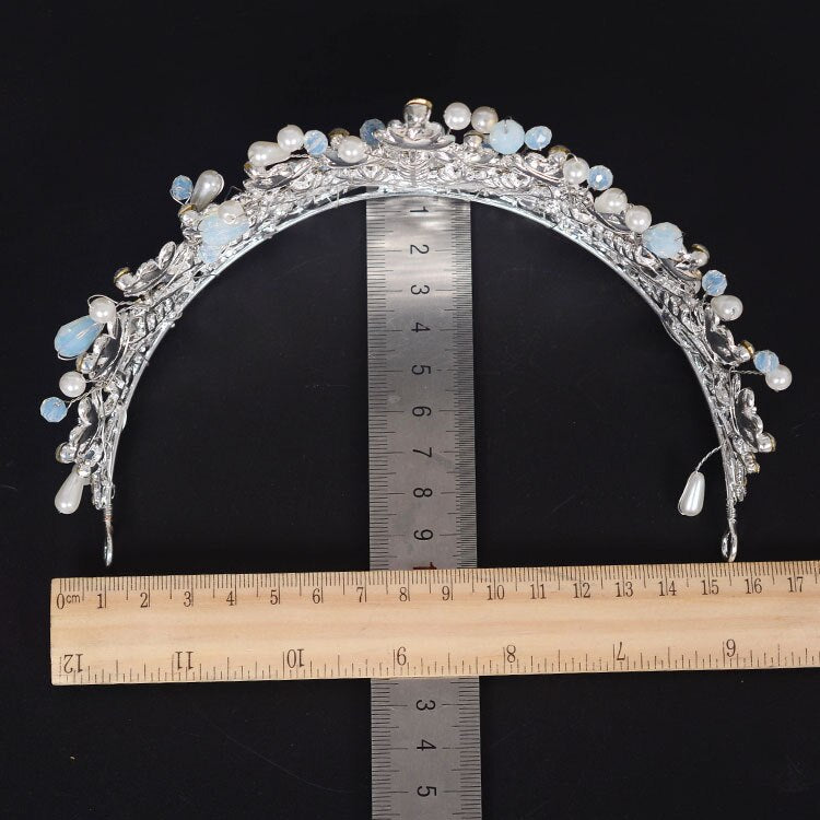 Handmade Pearl Rhinestone Flower Princess Headpiece
