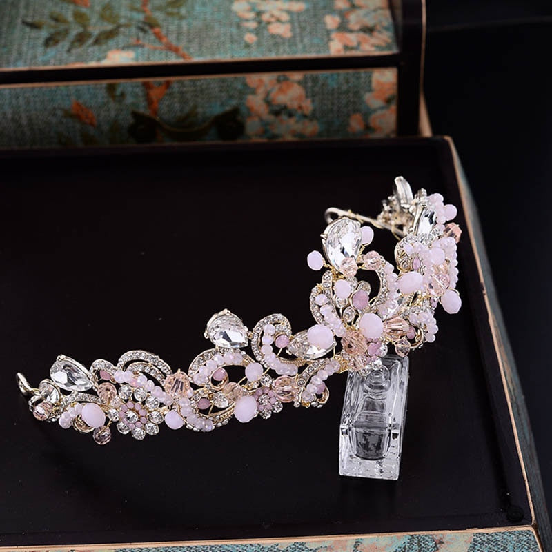 Gorgeous Pink Crystal Princess Fairy Ballet Tiara