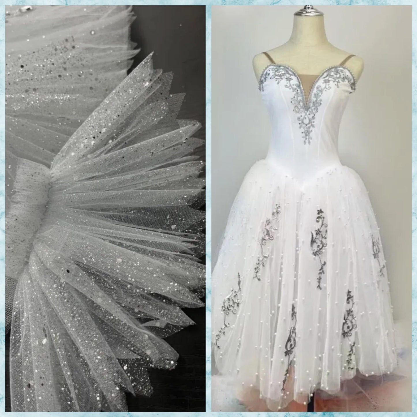 Snow Flakes Snow Romantic Ballet Dress - Simple Back