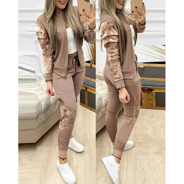 Two Piece Leisure Sequin Set