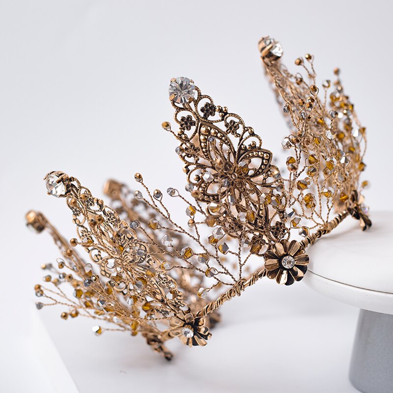 Handmade Bronze Gold Queen Ballet Crown