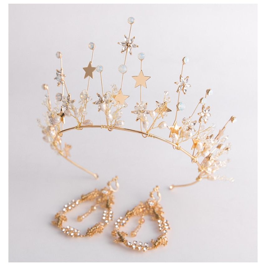Ballet Vintage Gold Stars Tiara Crown