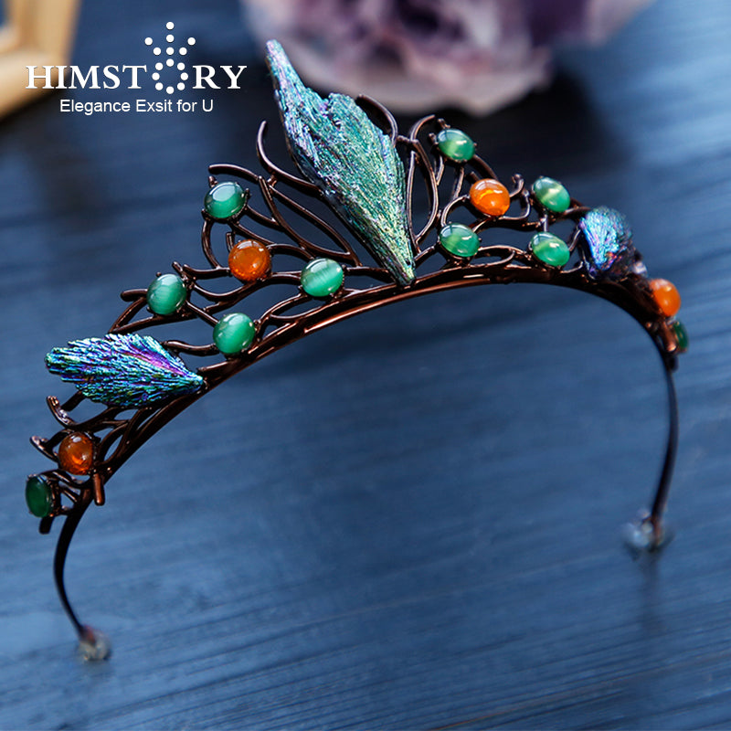 Unique Blue Green Peacock Bird Hairpiece