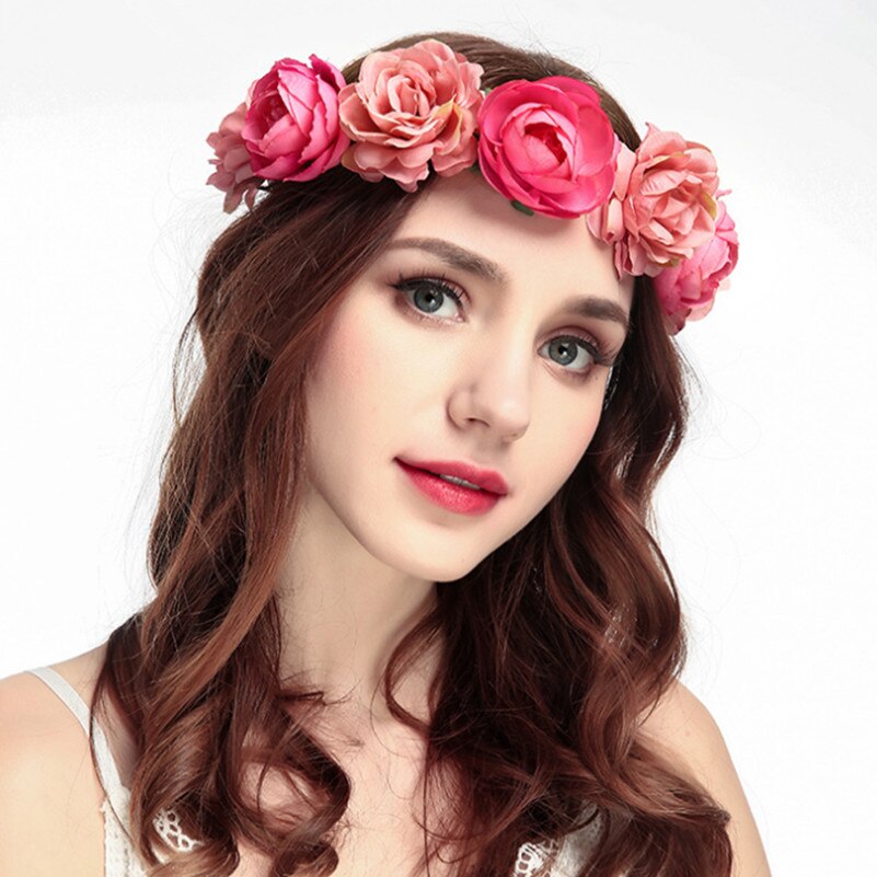 Handmade Rose Flower Crown Garland - Comes in 4 Colors