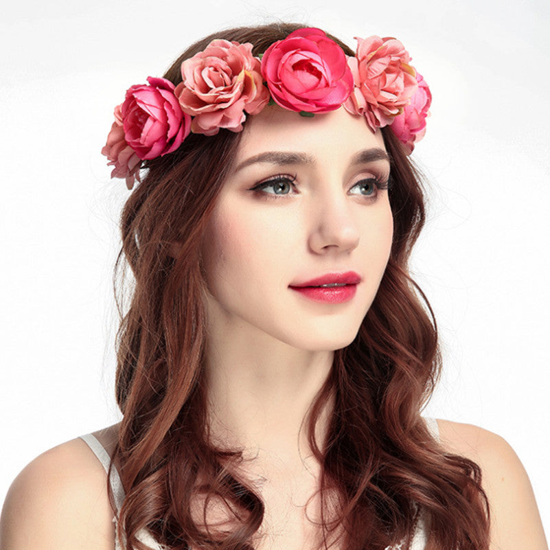 Handmade Rose Flower Crown Garland - Comes in 4 Colors